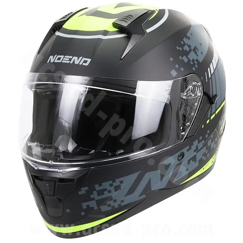 Casque intégral double écran Noend Attack SC-33 noir jaune XL