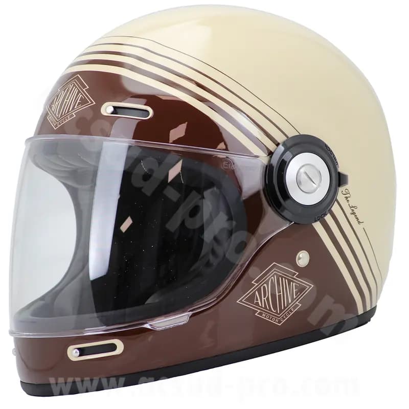 Casque intégral Archive Vintage The Legend fibre marron taille M
