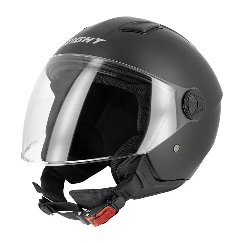 Casque Jet Eight S779 LEOV LV Noir Mat 2XL - Écran Long