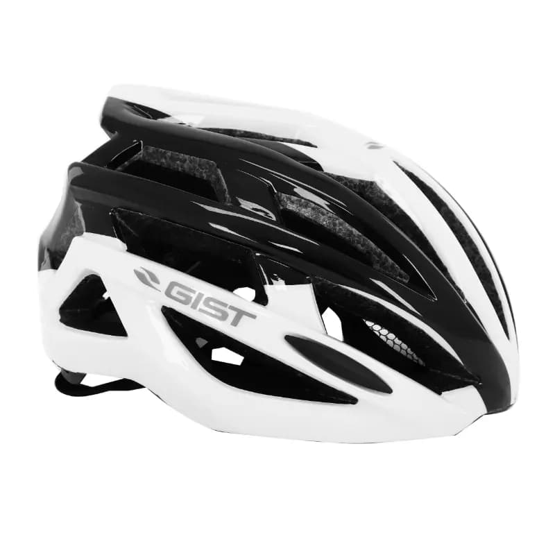 Casque vélo adulte Gist Route Planet blanc-noir In-mold taille 52-58
