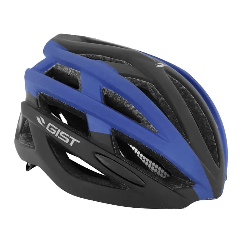 Casque vélo adulte GIST Route Planet noir-bleu mat in-mold 58-62 cm