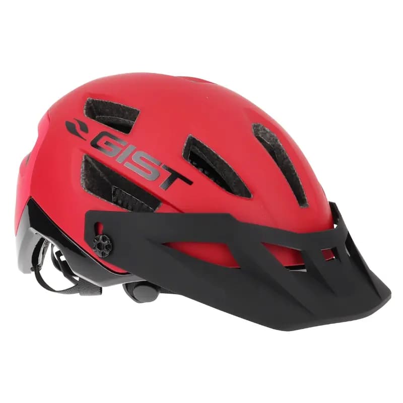 Casque vélo adulte GIST VTT Kop rouge in-mold 58-62 cm avec visière réglable et fit-system