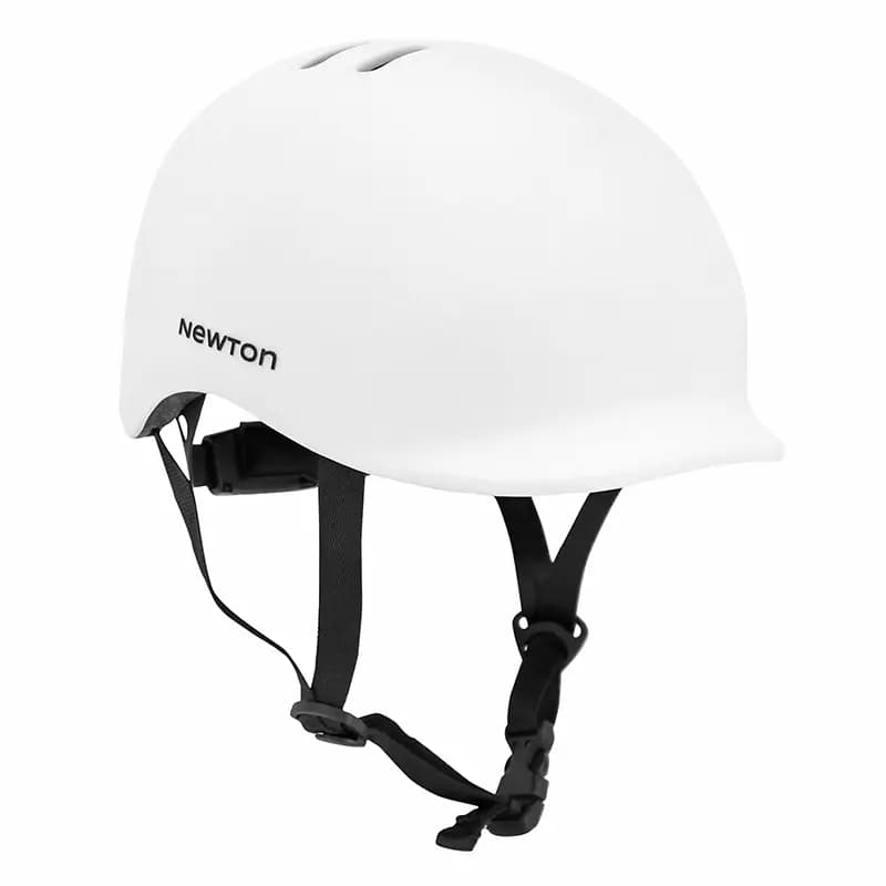 Casque vélo enfant Newton Urban blanc mat taille 48-52