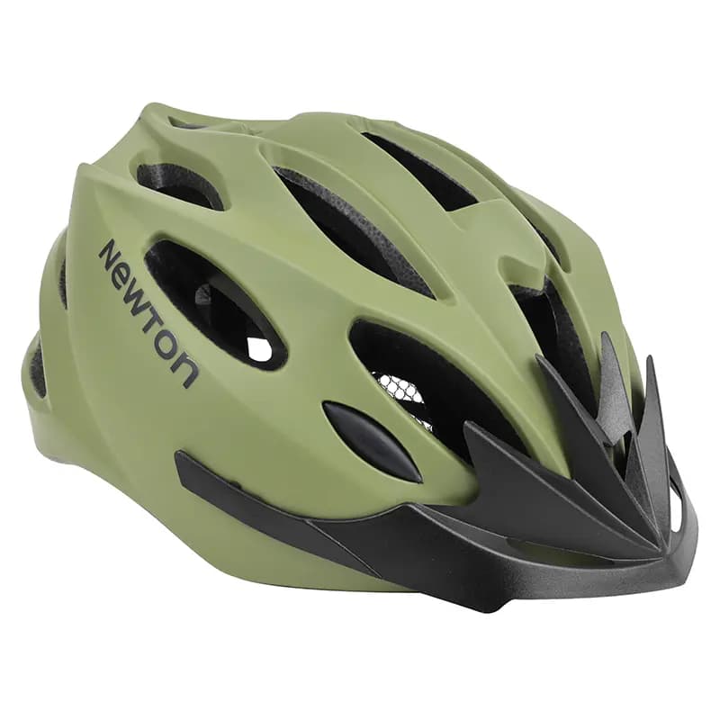Casque vélo Newton route-VTT sport vert militaire in-mold Fidlock 58-61 cm avec visière